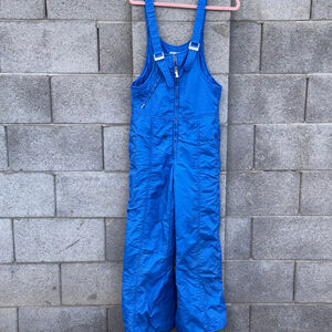 Vintage Juniors Number 1 Sun Blue Ski Bib Overalls